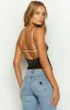Tamra Black Low Back Top sold by Beginning Boutique