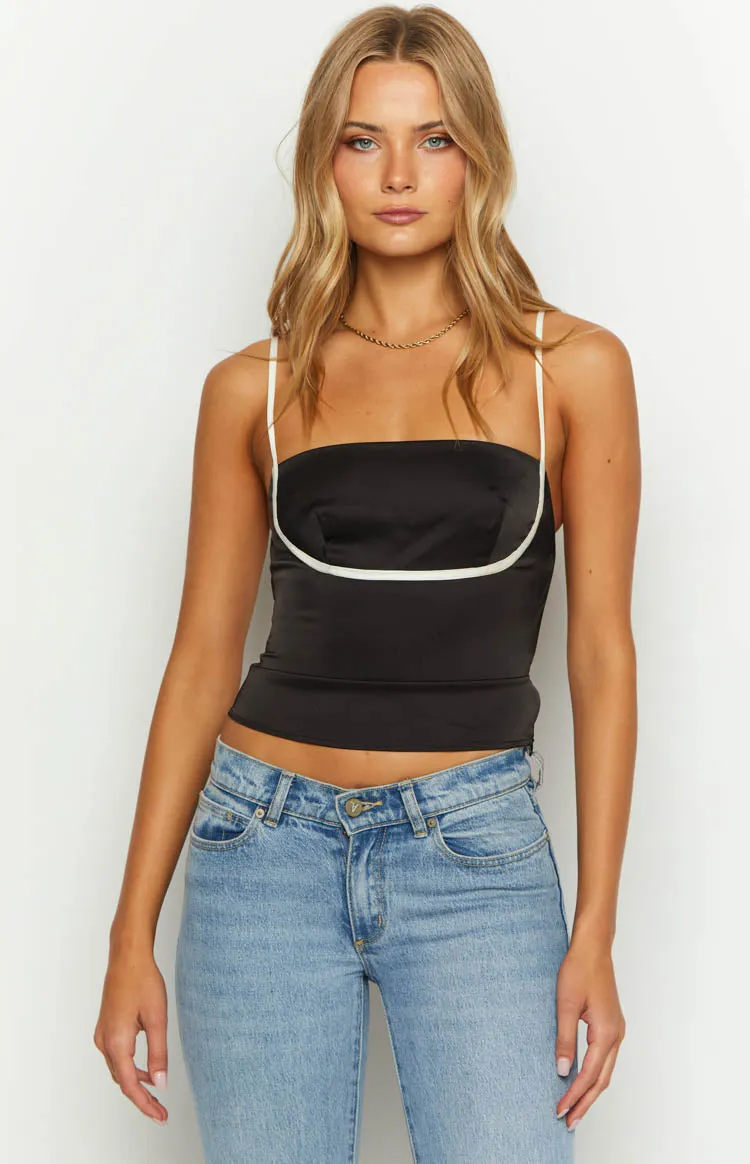 Tamra Black Low Back Top sold by Beginning Boutique product image thumbnail 2