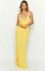 Nahanee Yellow Ruffle Maxi Dress sold by Beginning Boutique