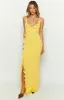 Nahanee Yellow Ruffle Maxi Dress sold by Beginning Boutique