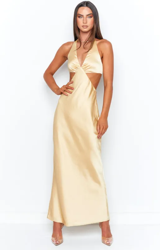 Orchid Champagne Maxi Dress sold by Beginning Boutique