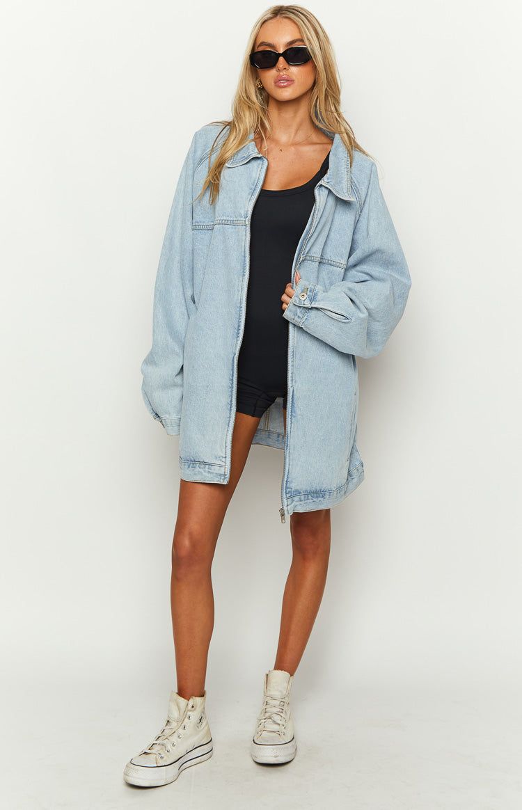 Sally Light Wash Oversized Denim Jacket sold by Beginning Boutique product image thumbnail 2