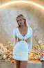 Cleo Crochet Dress White sold by Beginning Boutique