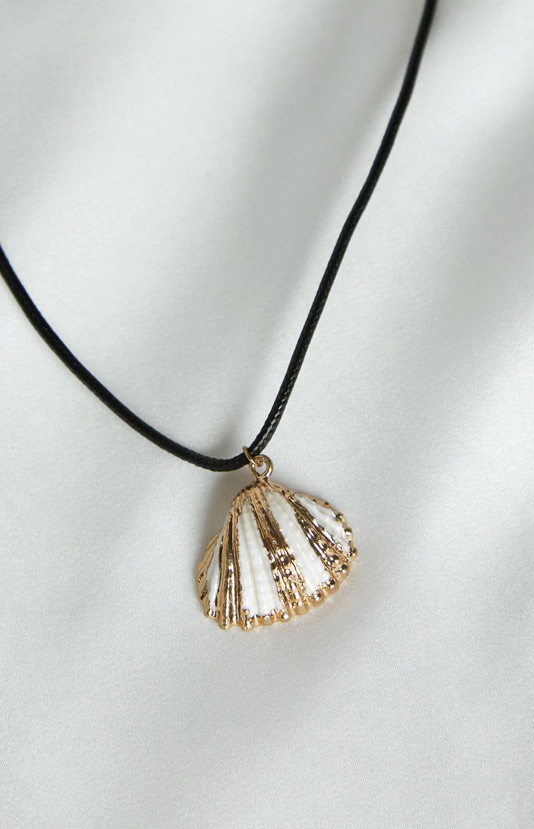 Stasi Gold Seashell Pendant Necklace sold by Beginning Boutique product image thumbnail 4