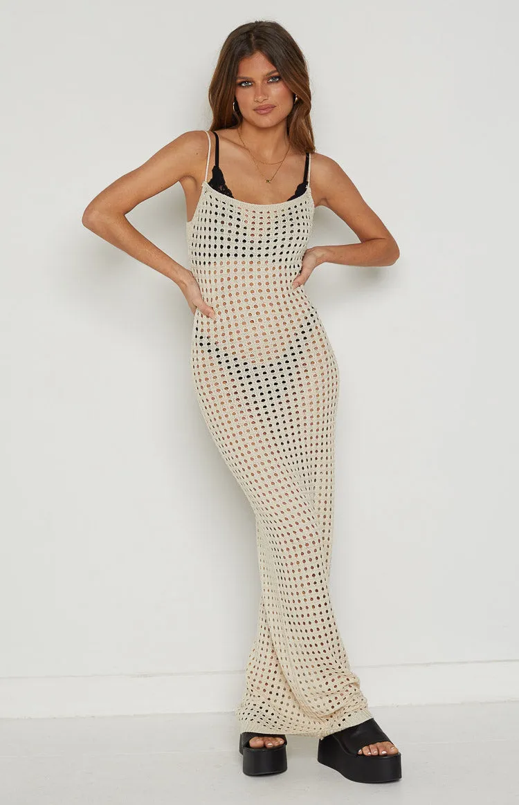 Rain Dance Cream Crochet Midi Dress sold by Beginning Boutique product image thumbnail 4