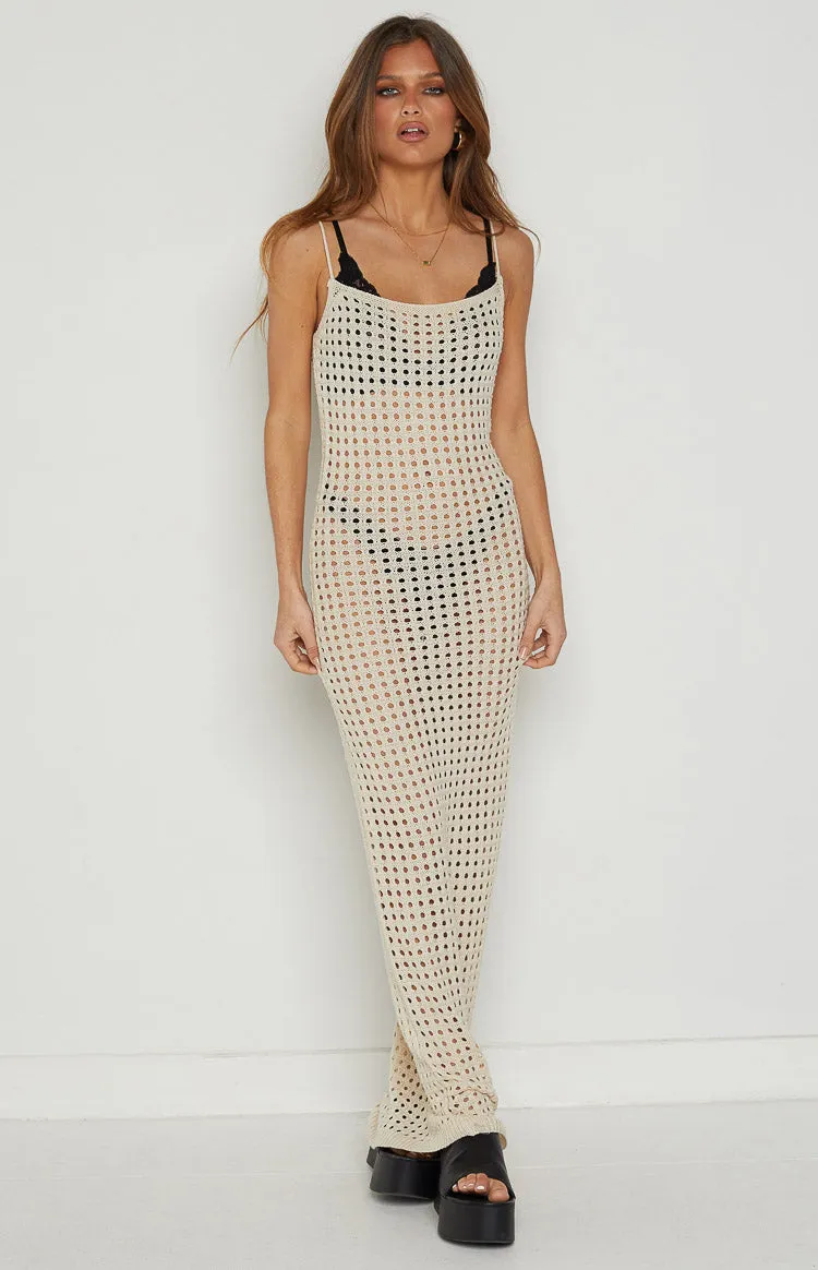 Rain Dance Cream Crochet Midi Dress sold by Beginning Boutique product image thumbnail 3