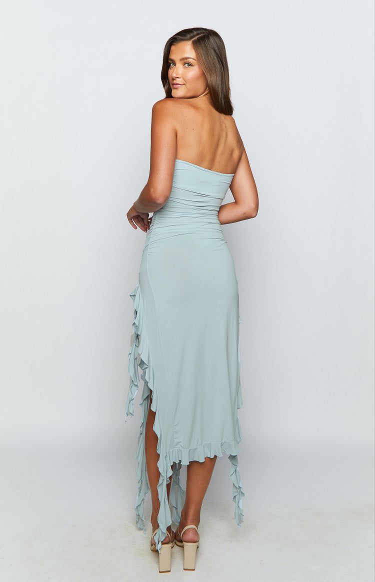 Lioness Rendezvous Blue Strapless Midi Dress sold by Beginning Boutique product image thumbnail 5
