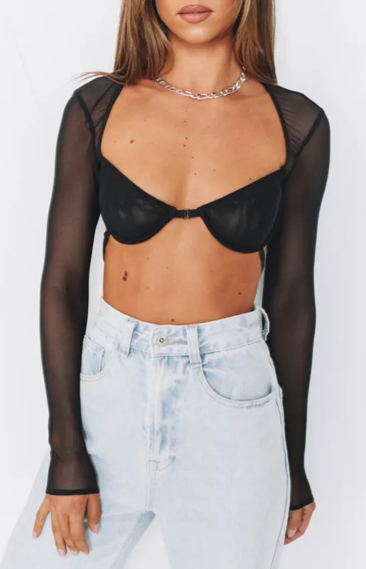 Lioness Gilda Crop Top Black sold by Beginning Boutique