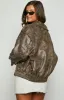 Lioness Kenny Chocolate Bomber Jacket sold by Beginning Boutique