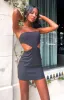 Meryl Black Mini Dress sold by Beginning Boutique