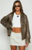 Lioness Kenny Chocolate Bomber Jacket sold by Beginning Boutique