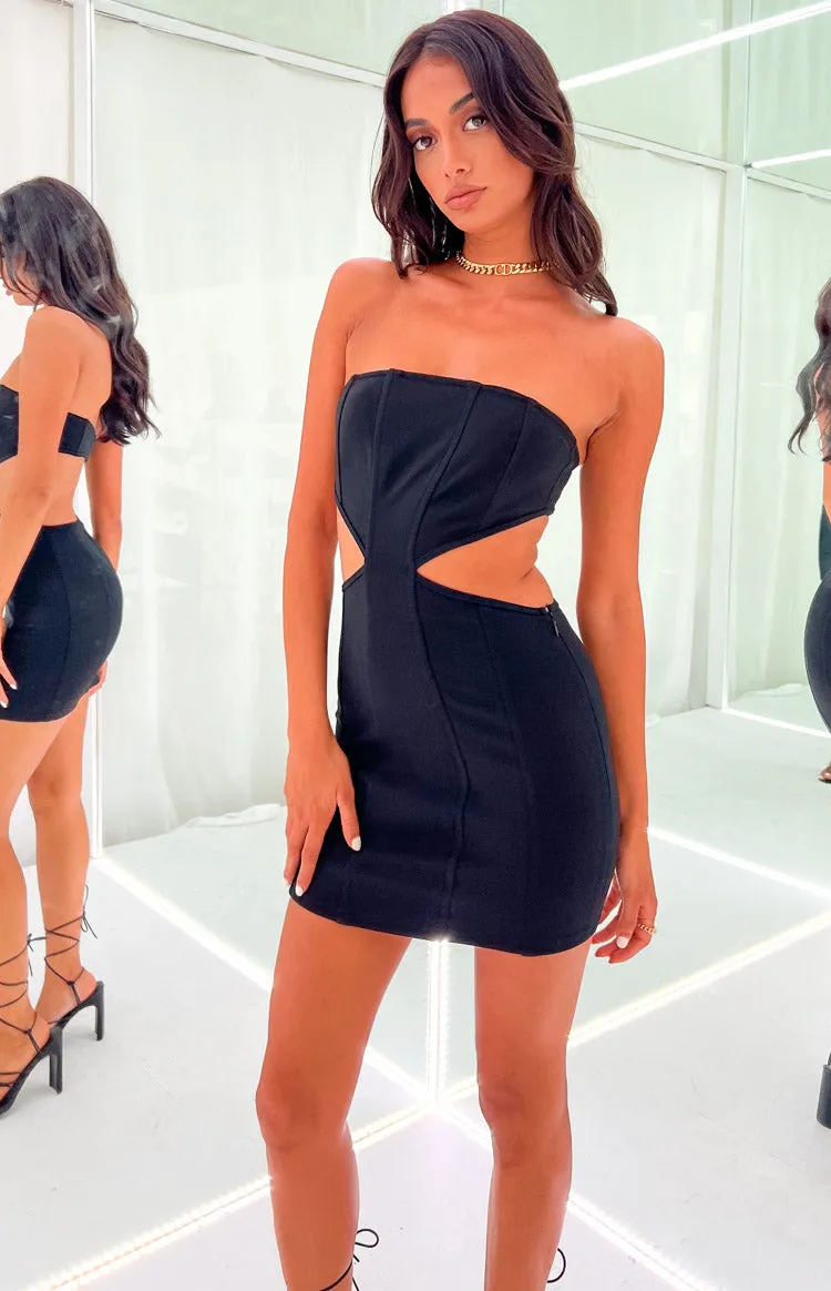 Meryl Black Mini Dress sold by Beginning Boutique product image thumbnail 3