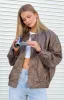 Lioness Kenny Chocolate Bomber Jacket sold by Beginning Boutique
