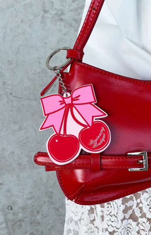 Beginning Boutique Cherry Bow Keyring sold by Beginning Boutique