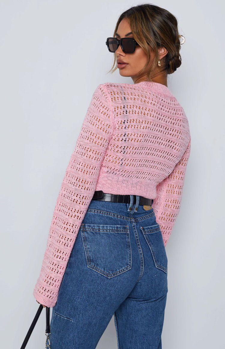 Elyse Knit Sweater Pink sold by Beginning Boutique product image thumbnail 7