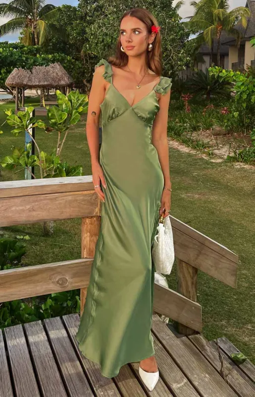 Wendy Sage Maxi Dress sold by Beginning Boutique