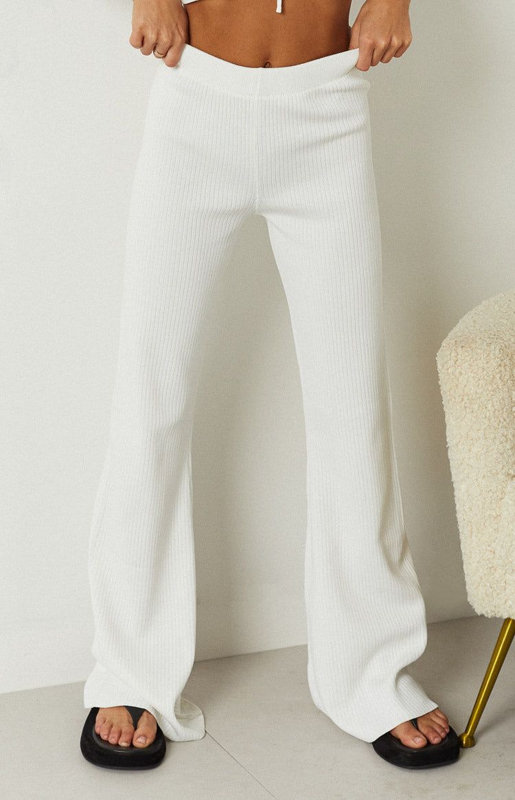Zaylee White Knit Pants sold by Beginning Boutique product image thumbnail 2
