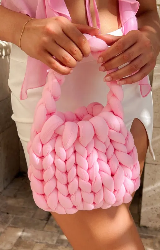 Marta Pink Crochet Bag sold by Beginning Boutique