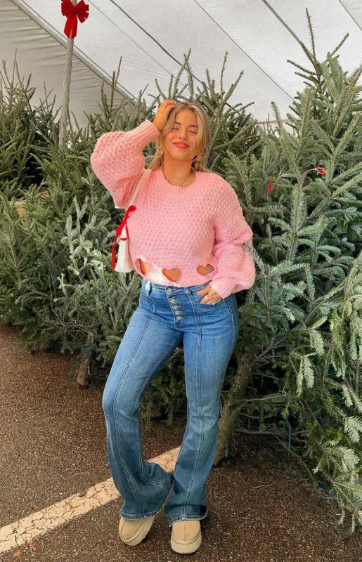 Rosie Pink Heart Jumper sold by Beginning Boutique