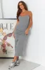 Melrose Grey Maxi Dress sold by Beginning Boutique