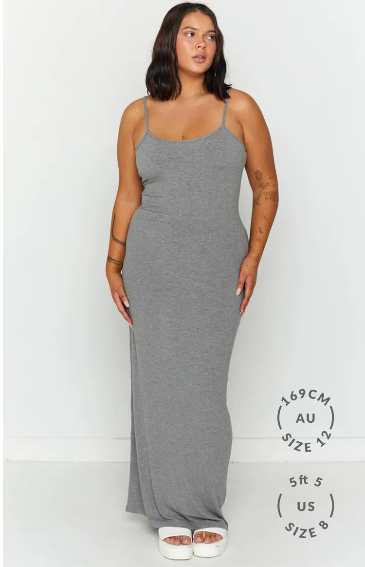 Melrose Grey Maxi Dress sold by Beginning Boutique product image thumbnail 4