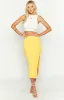 Laurena Yellow Knit Midi Skirt sold by Beginning Boutique