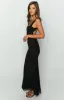 Beverley Black Mesh Maxi Dress sold by Beginning Boutique