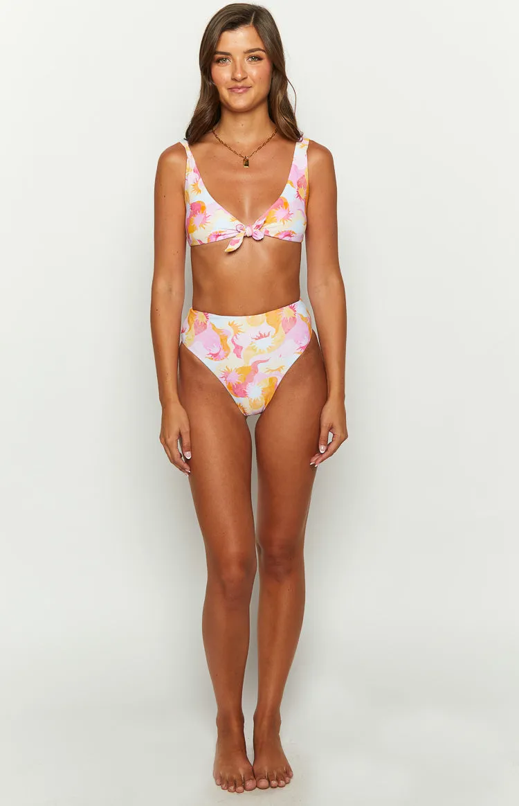 9.0 Swim Majorca Wavy Sun Multi Print High Waisted Bikini Bottoms sold by Beginning Boutique product image thumbnail 2