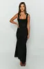 Beverley Black Mesh Maxi Dress sold by Beginning Boutique