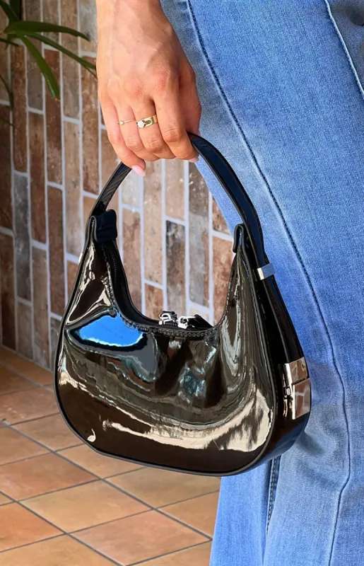 Lucas Black Shoulder Bag sold by Beginning Boutique