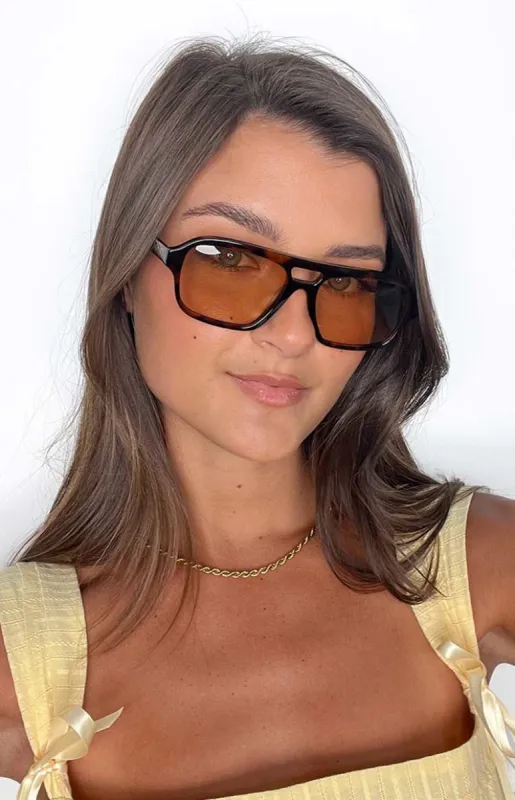 Banbe The Delevigne Havana Sunglasses sold by Beginning Boutique