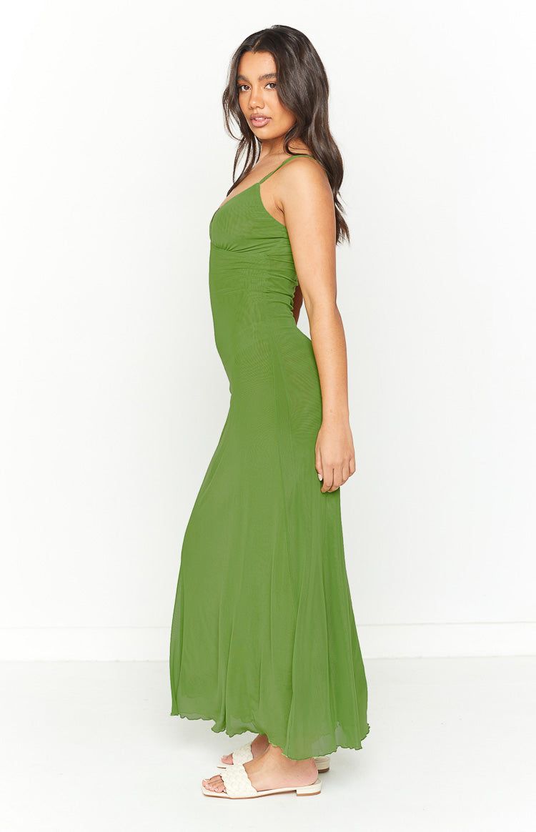 Katya Green Mesh Midi Dress sold by Beginning Boutique product image thumbnail 6