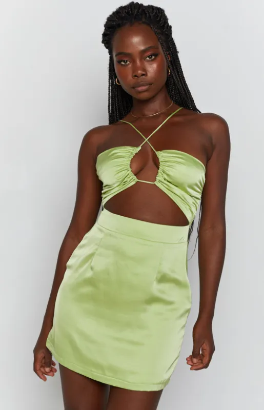 The Nitsan Dress Green sold by Beginning Boutique