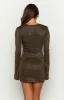 Good Energy Bronze Long Sleeve Mini Dress sold by Beginning Boutique