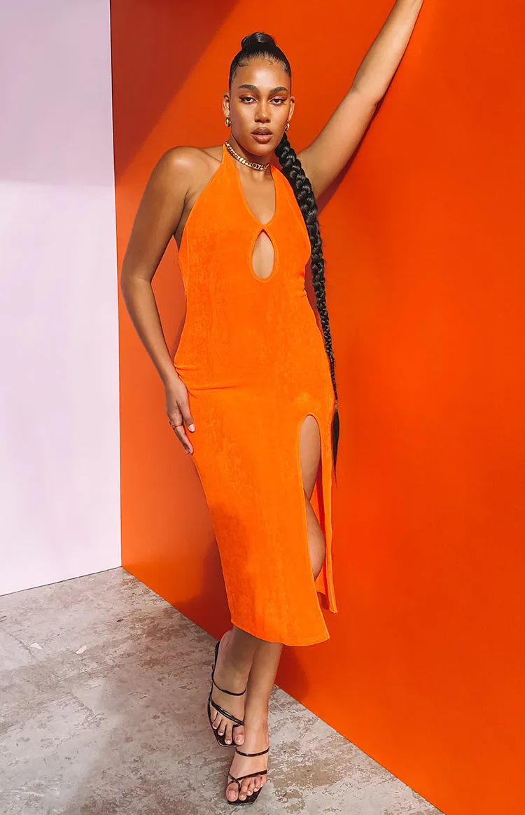 Helena Midi Dress Orange sold by Beginning Boutique product image thumbnail 5