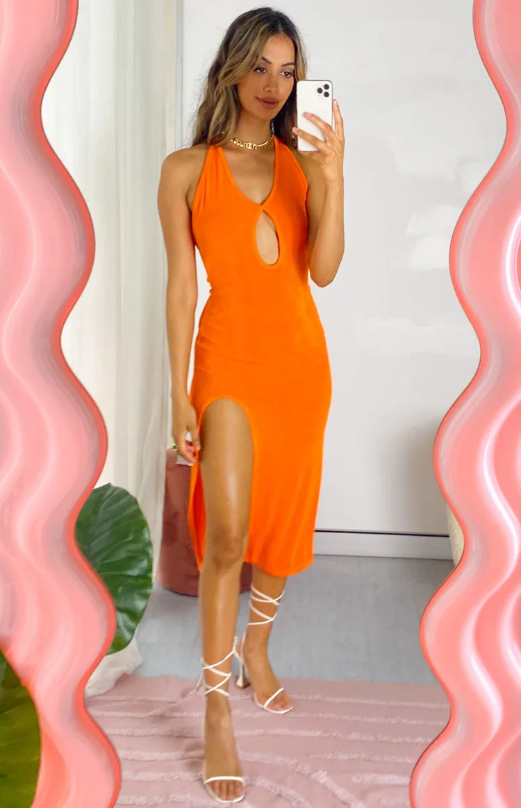 Helena Midi Dress Orange sold by Beginning Boutique product image thumbnail 2