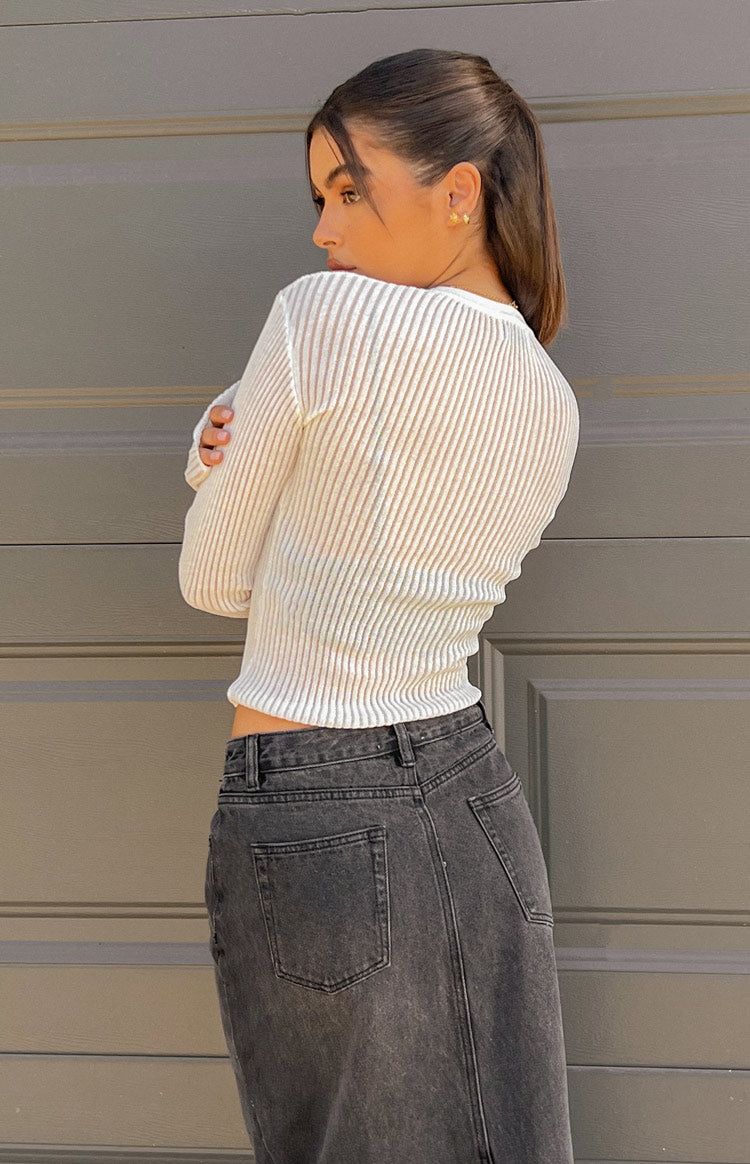 Gems Sheer Knit Long Sleeve Top sold by Beginning Boutique product image thumbnail 7