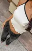 Kenzie White Contrast Bind One Shoulder Top sold by Beginning Boutique