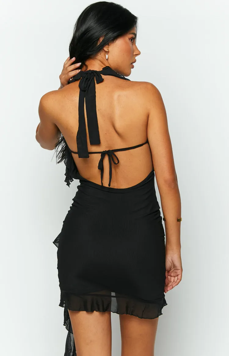 Lola Black Mesh Mini Dress sold by Beginning Boutique product image thumbnail 5