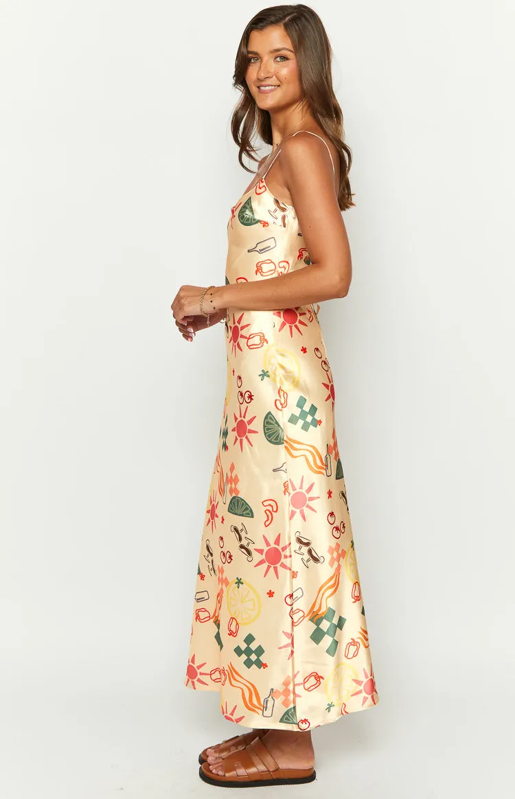 Renesmee Golden Escape Yellow Print Maxi Dress sold by Beginning Boutique product image thumbnail 4