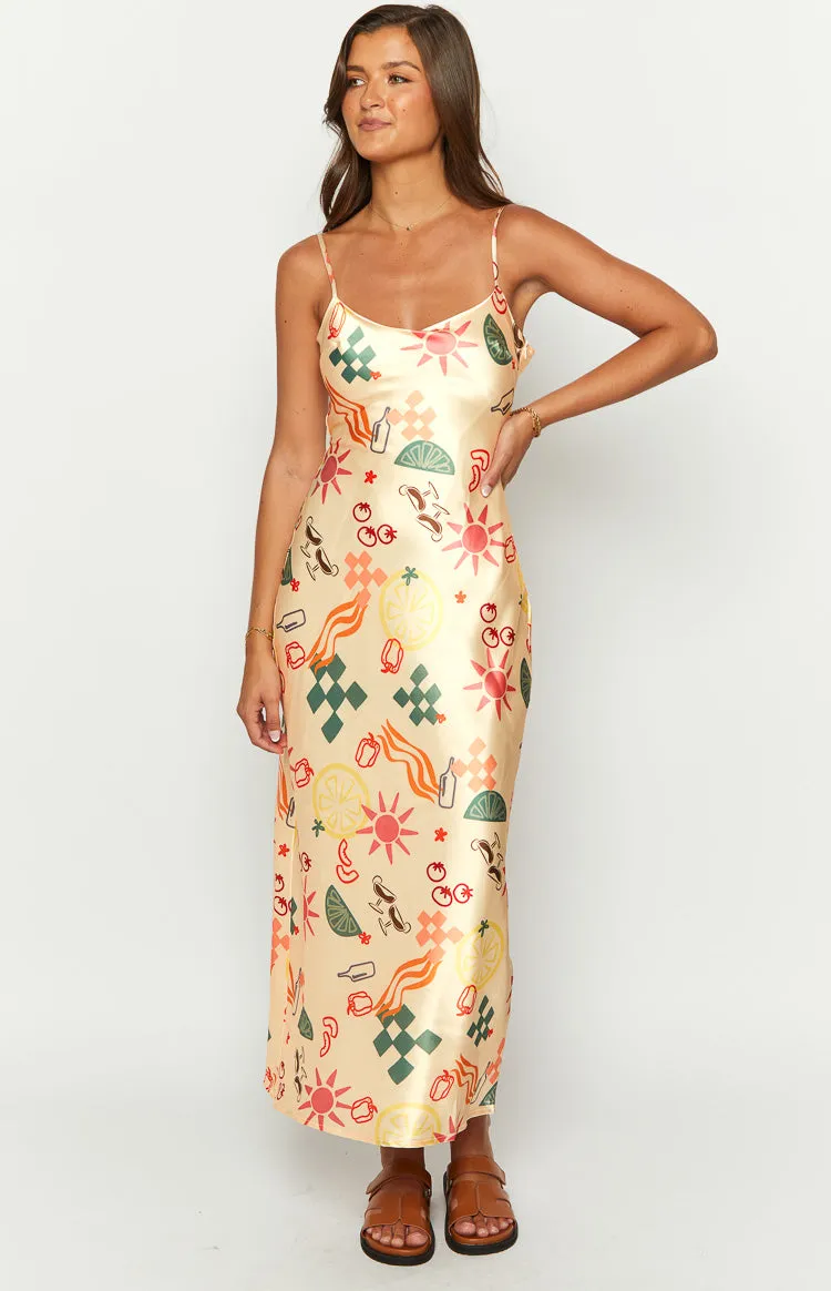 Renesmee Golden Escape Yellow Print Maxi Dress sold by Beginning Boutique product image thumbnail 3