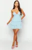 Nadine Blue Tulle Mini Dress sold by Beginning Boutique