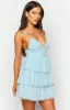 Nadine Blue Tulle Mini Dress sold by Beginning Boutique