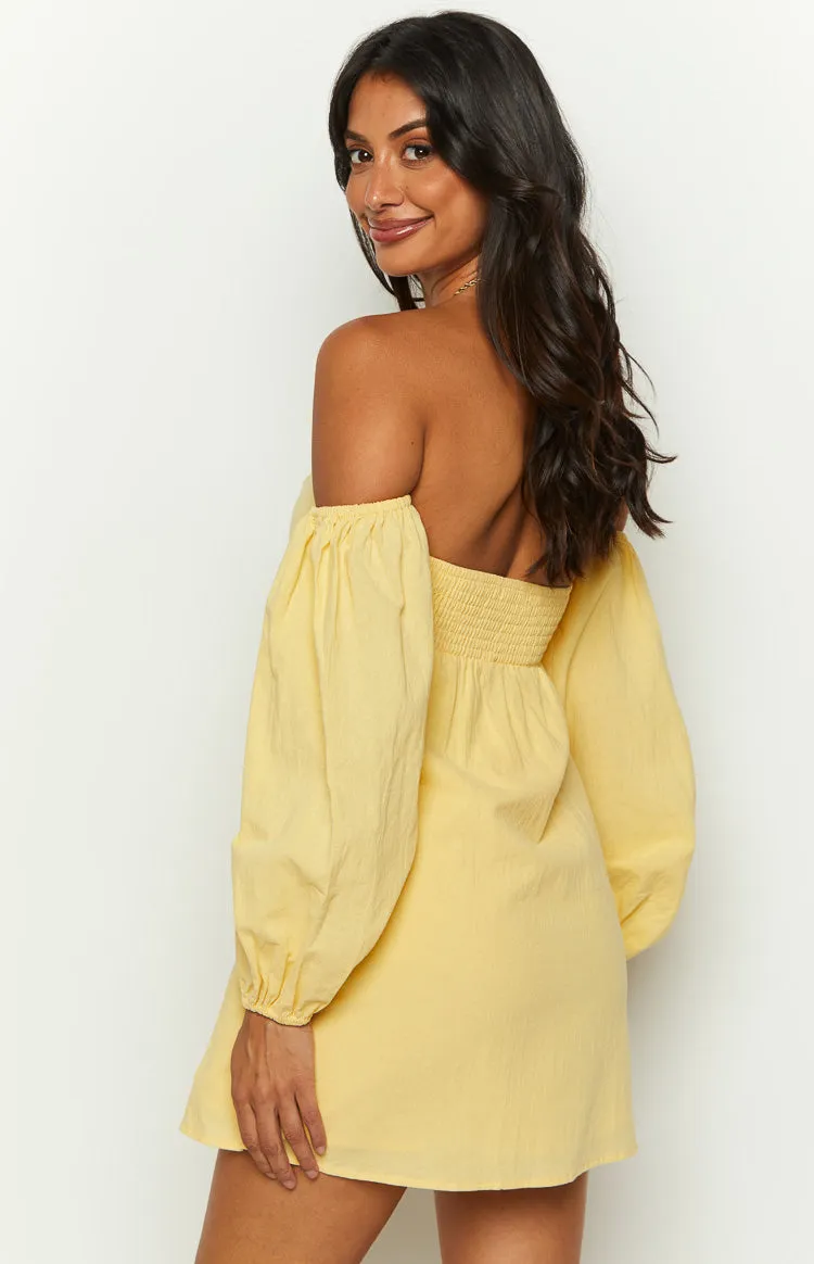 Koa Yellow Long Sleeve Mini Dress sold by Beginning Boutique product image thumbnail 5