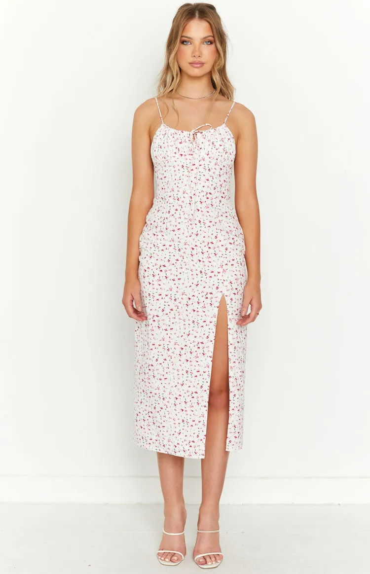 Paloma White Floral Midi Dress sold by Beginning Boutique product image thumbnail 4