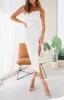 Cecilia White Bodycon Midi Dress sold by Beginning Boutique