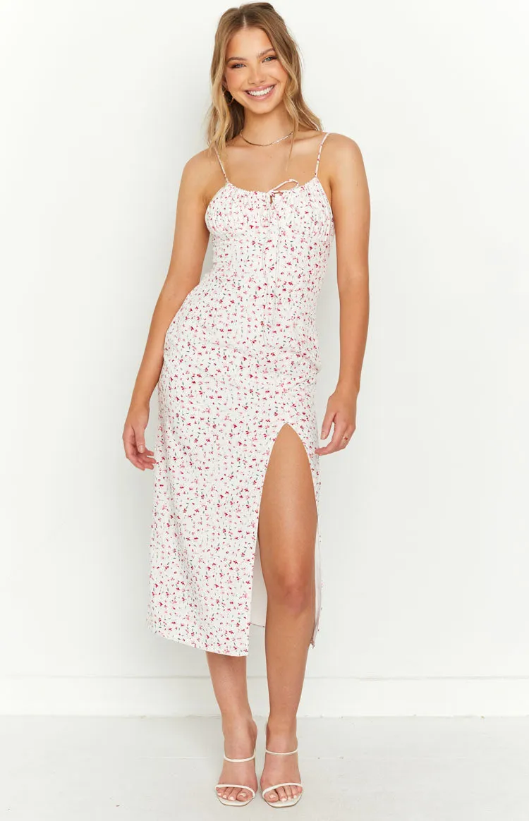 Paloma White Floral Midi Dress sold by Beginning Boutique product image thumbnail 5