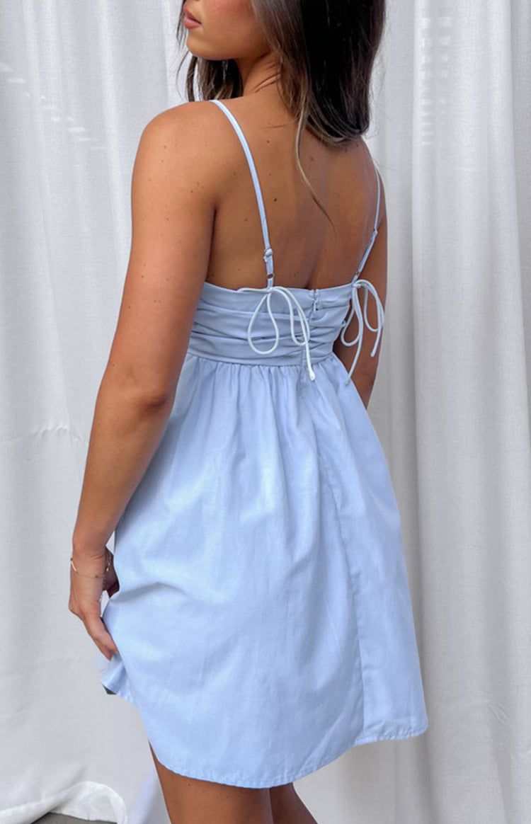Bodie Blue Babydoll Mini Dress sold by Beginning Boutique product image thumbnail 2