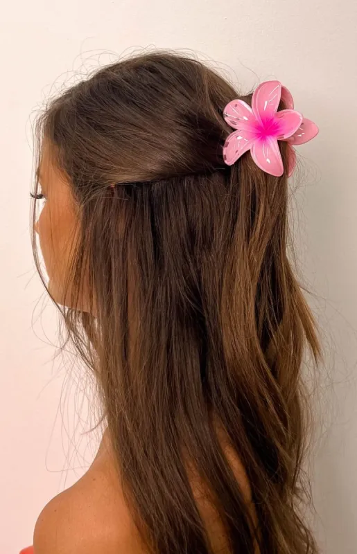 Island Girl Pink Flower Clip sold by Beginning Boutique