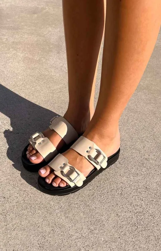 Therapy Litmus Bone Platform Slides sold by Beginning Boutique